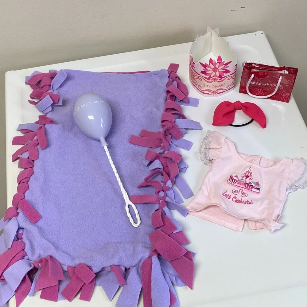American Girl Sleepover Bundle Sleeping Bag Birthday Accessories 5 Pc